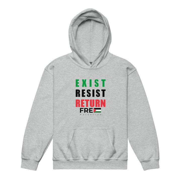 Exist. Resist. Return. - Youth Heavy Blend Hoodie, Sport Grey