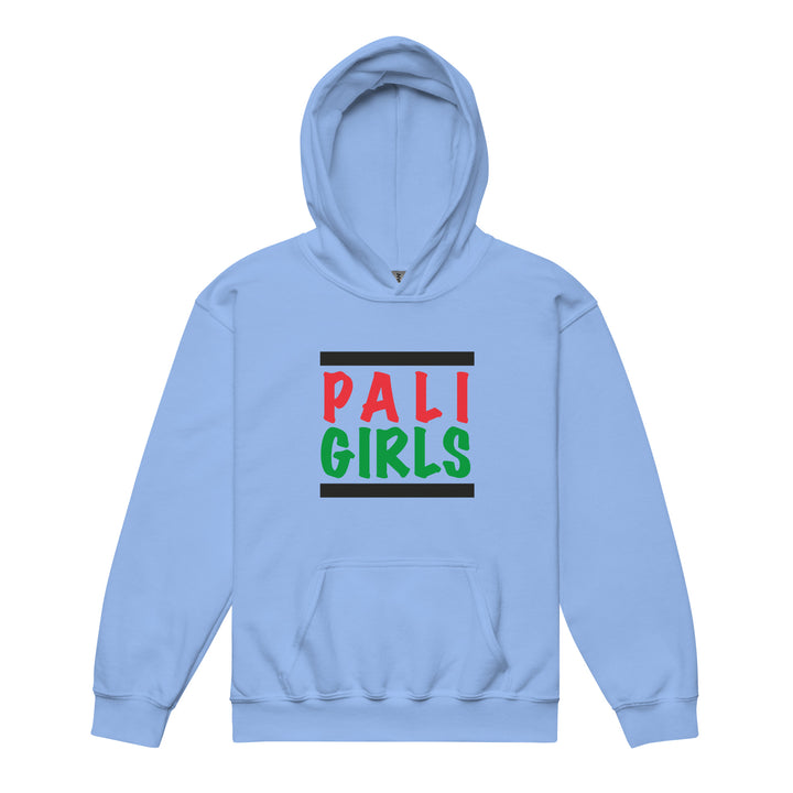 Palestinian Girls - Youth Heavy Blend Hoodie, Carolina Blue
