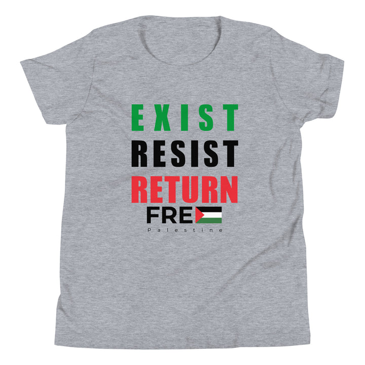 Exist. Resist. Return. - Youth Short Sleeve T-Shirt, Heather