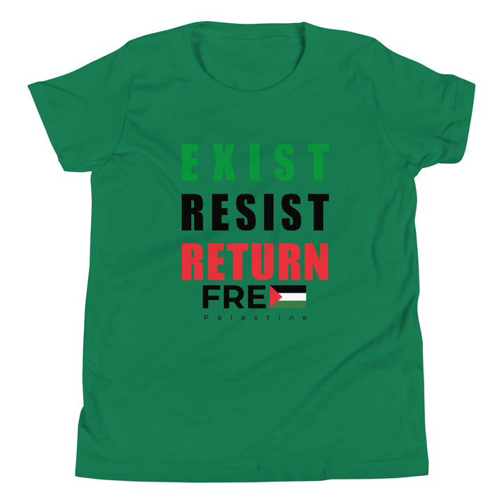 Exist. Resist. Return. - Youth Short Sleeve T-Shirt, Kelly