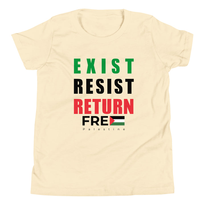 Exist. Resist. Return. - Youth Short Sleeve T-Shirt, Natural
