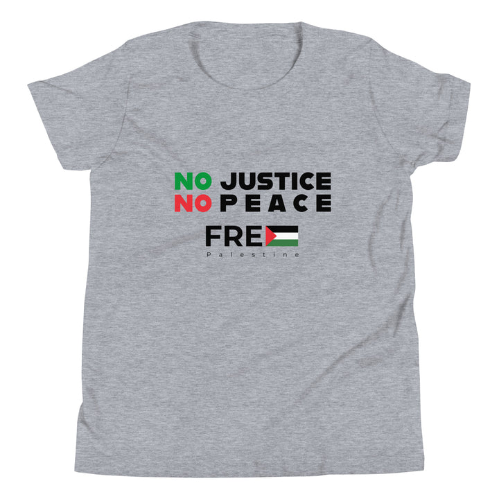 No Justice No Peace - Youth Short Sleeve T-Shirt, Heather