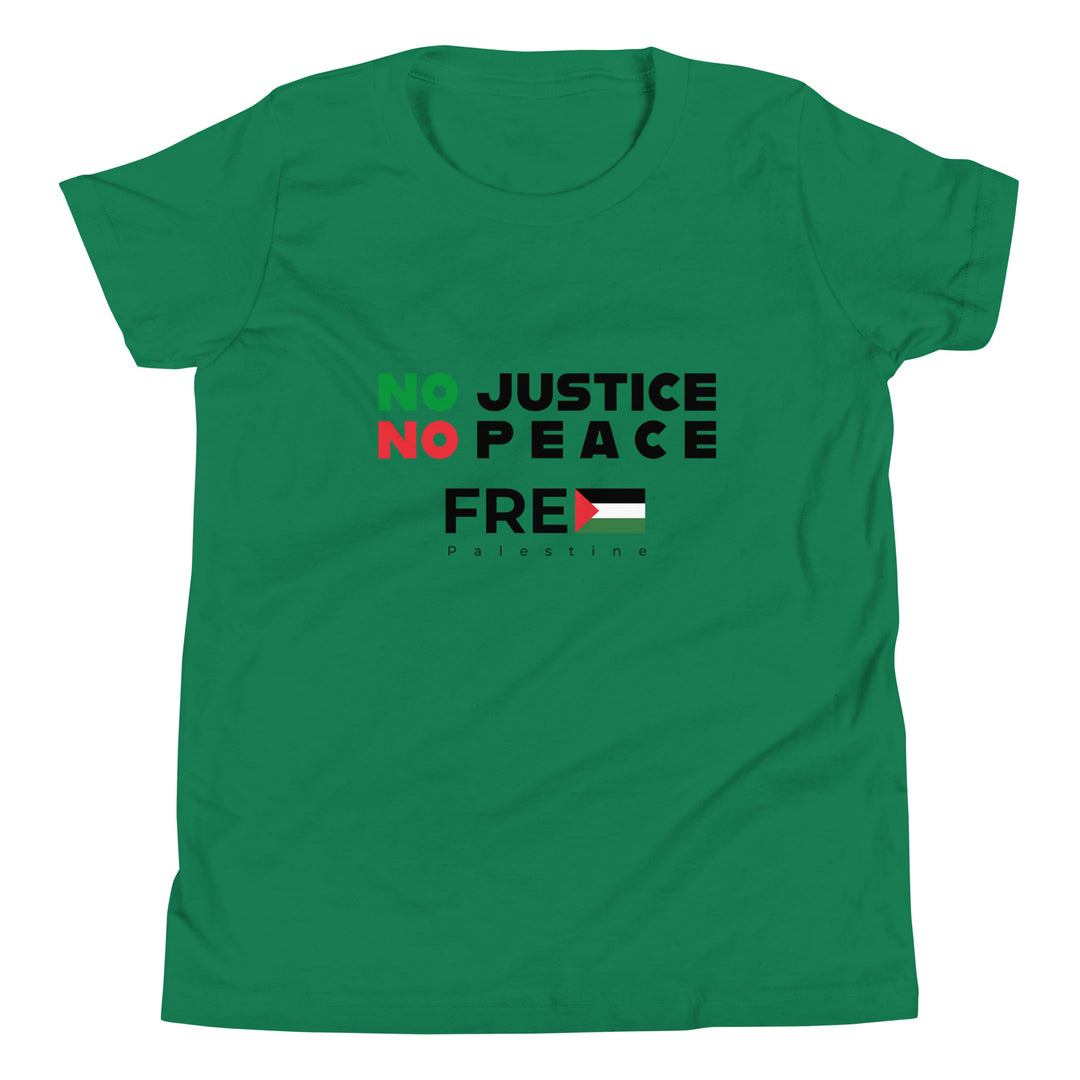 No Justice No Peace - Youth Short Sleeve T-Shirt, Kelly