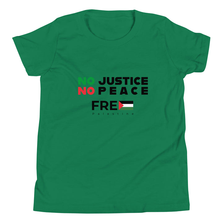 No Justice No Peace - Youth Short Sleeve T-Shirt, Kelly