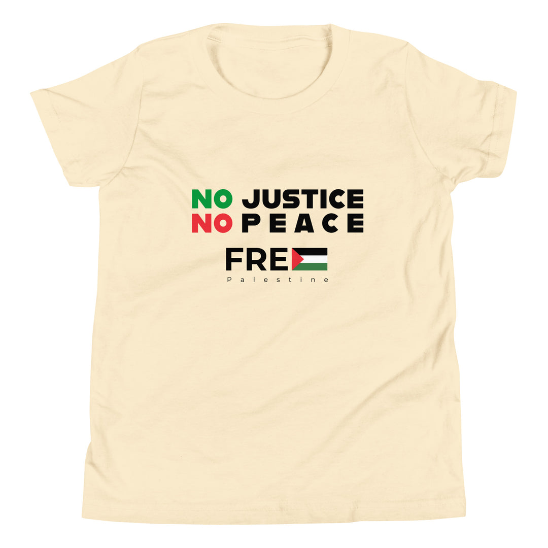 No Justice No Peace - Youth Short Sleeve T-Shirt, Natural