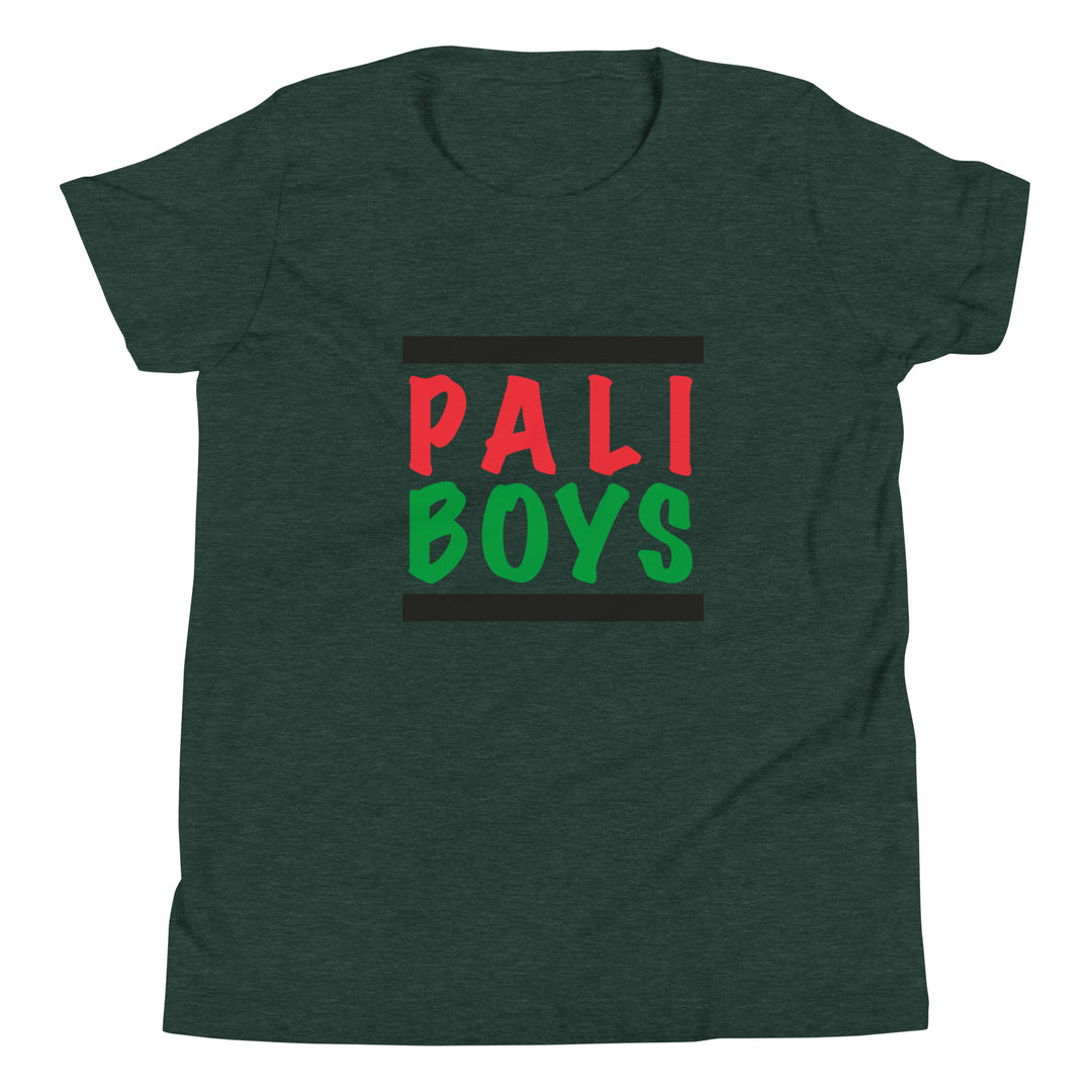 Palestinian Boys - Youth Short Sleeve T-Shirt, Heather Forest