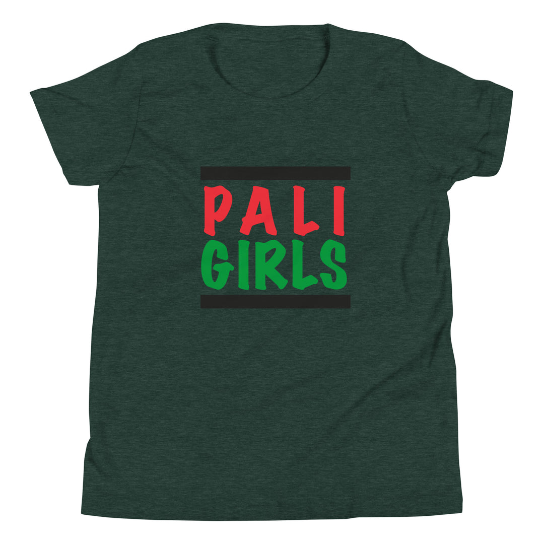Palestinian Girls - Youth Short Sleeve T-Shirt, Heather Forest