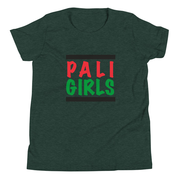 Palestinian Girls - Youth Short Sleeve T-Shirt, Heather Forest